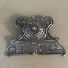 Antique Solid Brass Pen Tray / Desk Tray with Monogram "TBW"