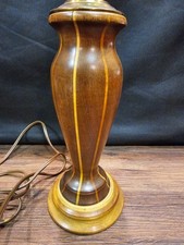 Vintage Brass Urn-Form Table Lamp with Flame Finial and Tall Silk Drum Shade Yes - Stiffel — listing 4