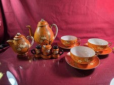 Hand Painted Japanese Lusterware Tea Set Cherry Blossom Motif — listing 6