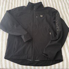 Cinch Bonded Fleece-Lined Softshell Zip Jacket, Heather Gray — listing 6