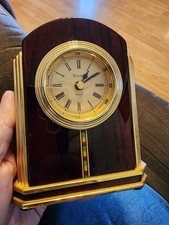 Bulova Quartz Brushed Brass Desk Clock, Model B7993 — listing 4