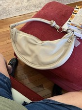 Fossil Long Live Vintage Pebbled Leather Hobo Shoulder Bag, Burgundy