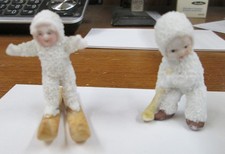 Set of Three Snow Babies Musician Bisque Figurines (Cymbals, Horn, Drum) — listing 4