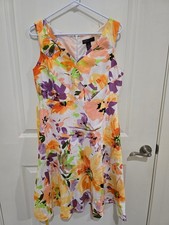 Robbie Bee Cowl Neck Floral Print Sleeveless Midi Dress — listing 4