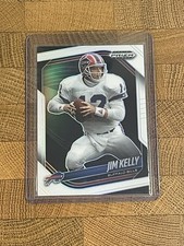 Panini Prizm Black Jim Kelly Orange Prizm Refractor Football Card, listing 6