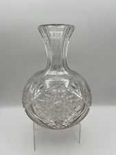Antique American Brilliant Period Cut Glass Carafe with Pinwheel Star Pattern
