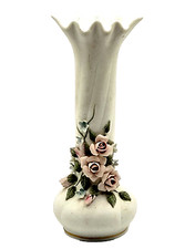Lefton Kelvin Fine China Hand-Painted Bud Vase with Applied Roses, No. E1116/Left — listing 2