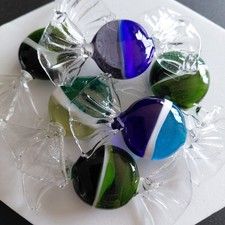 Murano Style Hand-Blown Art Glass Candy Decorative Pieces (Lot of 4 Auction Lots) — listing 2