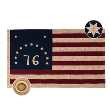 Vintage Bennington '76 13-Star American Flag 3x5 ft Cotton — listing 4