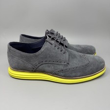 Cole Haan LunarGrand Wingtip Brown Leather Derby Shoes, Men's 9.5M — listing 5