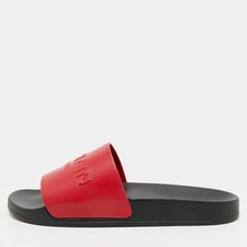 Balmain Black Leather Padded Slide Sandals, listing 3