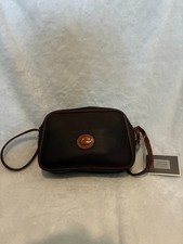 Vintage Dooney & Bourke All-Weather Leather Bone/British Tan Zip-Top Satchel Handbag — listing 4