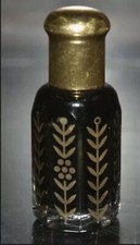Faceted Glass Attar/Oud Perfume Oil Bottle with Gold Crown Cap — listing 4
