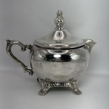 Victorian-Style Silver Plate Footed Cream Pitcher with Repoussé Floral Decoration — listing 5