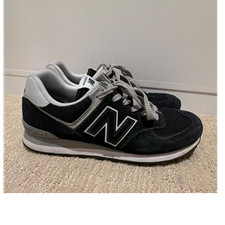 New Balance 574 Classic Sneakers Blue White Suede — listing 6