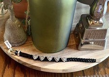 Brighton Silver-Tone Braided Woven Rope Chain Bracelet with Beaded Fold-Over Clasp — listing 6
