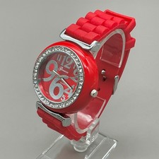 Ladies' Brown Leather Rhinestone-Bezel Quartz Watch — listing 4