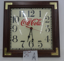 Vintage Coca-Cola "Enjoy Coca-Cola" Wood-Framed Quartz Advertising Wall Clock by Hanover — listing 5