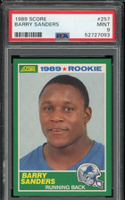 1989 Score Barry Sanders Rookie Card #257 Detroit Lions — listing 2