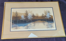 Virgil Thrasher Signed 1977 Harbor Fishing Boat Print, Framed — listing 6