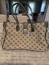 Dooney & Bourke Signature Jacquard Shoulder Bag with Front Buckle Pockets — listing 4