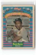 1991 Kellogg's Corn Flakes Baseball Greats Hank Aaron 3-D Card — listing 4
