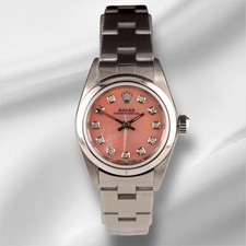 Rolex Oyster Perpetual Ladies Watch with Salmon/Pink Diamond Dial — listing 2