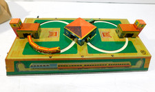 Vintage Soviet-Era Pressed Tin Flatbed Cargo Truck Toy, Two-Tone Green — listing 2