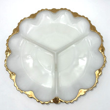White Ceramic Scalloped Divided Serving Dish in Gift Box — listing 6