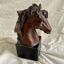 Resin Horse Head Wall Plaque / Figural Relief with Bridle Detail — listing 3