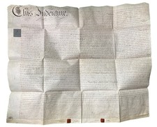 Antique Framed English Legal Indenture Document on Vellum/Parchment — listing 5
