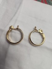 Vintage Monet Gold Tone Wavy Round Disc Clip-On Earrings — listing 2