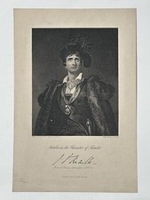 Antique Steel Engraving of King George IV, After Sir Thomas Lawrence, Framed — listing 5