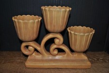Weller Pottery Sydonia Triple Candle Holder / Candelabra — listing 6