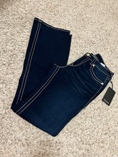 True Religion Brand Jeans Women's Bootcut Jeans, Made in USA, Thick Stitch Flap Pocket