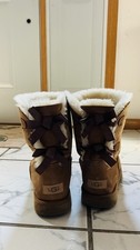 UGG Bailey Bow Tall Black Suede Sheepskin Boots — listing 3