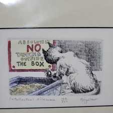 Framed Hand-Colored Etching of Children Walking, Pencil-Signed Limited Edition — listing 5