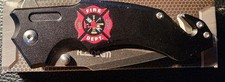 Wartech Fire Department Spring-Assisted Folding Rescue Knife with Glass Breaker and Seatbelt Cutter — listing 6