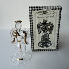 Frosted and Clear Glass Angel Bell Figurine — listing 3