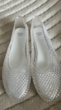 Wild Fable Clear Jelly Ballet Flats, Woven Texture, Women's Size 8 — listing 4