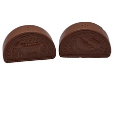 Avon Terra Cotta Cow & Rooster Salt and Pepper Shakers with Tray — listing 3