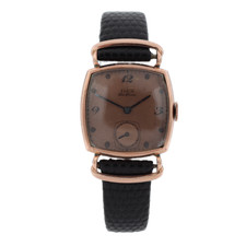 Vintage Elgin De Luxe Men's Wristwatch 10K Gold Filled Square Case 17 Jewels — listing 6