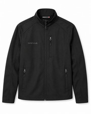SwissTech Men's Black Full-Zip Softshell Jacket, Size 2XL