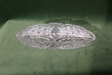 American Brilliant Period Cut Glass Oval Celery/Relish Dish with Hobstar and Fan Pattern — listing 6