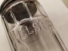 Hoosier cabinet spice Antique Hoosier Cabinet Paneled Glass Pepper Spice Jar with Aluminum Lid