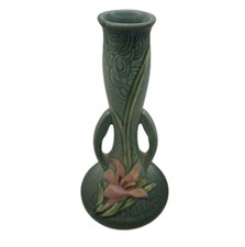 Roseville Pottery Zephyr Lily Ewer 22-6, Brown (Sienna) Glaze — listing 6