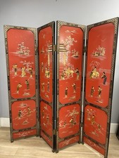 Vintage Architectural Salvage Wooden Screen Doors, Set of 3 Cream-Painted Panels — listing 6