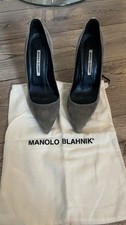 Gray Suede Pointed-Toe Ballet Flats with Cap-Toe Detail and Gold Insole — listing 4