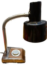 Chrome Gooseneck Desk Lamp with Bullet Shade, Mid-Century Modern Style
