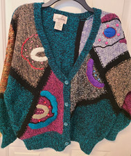 Vintage 1980s Jaclyn Smith Embellished V-Neck Cardigan Sweater with Beadwork and Soutache — listing 5